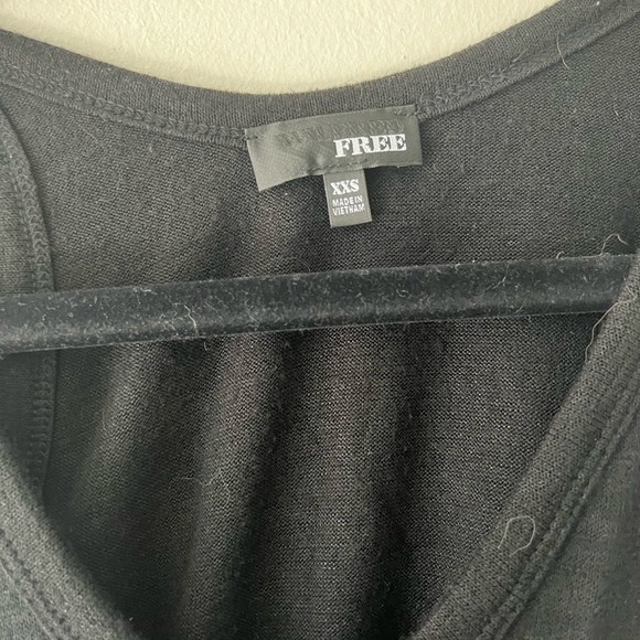 Aritzia Wilfred Free Black Yasmin Dress Bodycon Back Cut Out Midi Tank Dress XXS - Picture 10 of 10